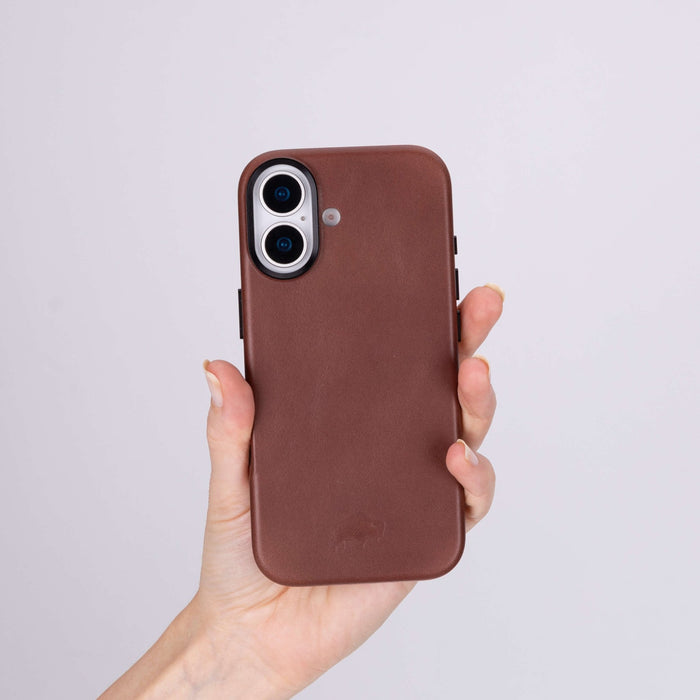 Barlow Leather iPhone 17 MagSafe Case, Brown - BlackBrook Case