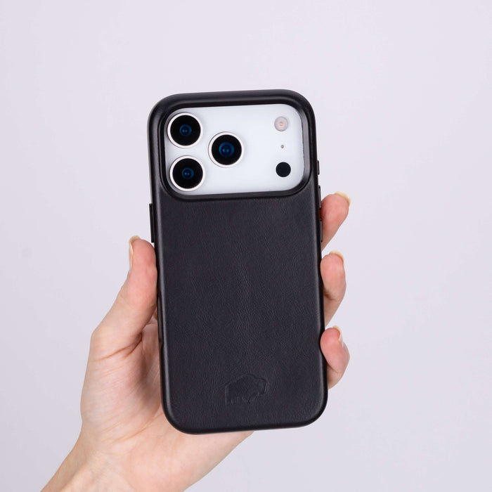 Barlow Leather iPhone 18 Pro MagSafe Case, Black - BlackBrook Case