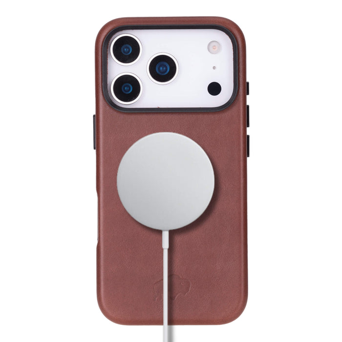 Barlow Leather iPhone 18 Pro MagSafe Case, Brown - BlackBrook Case