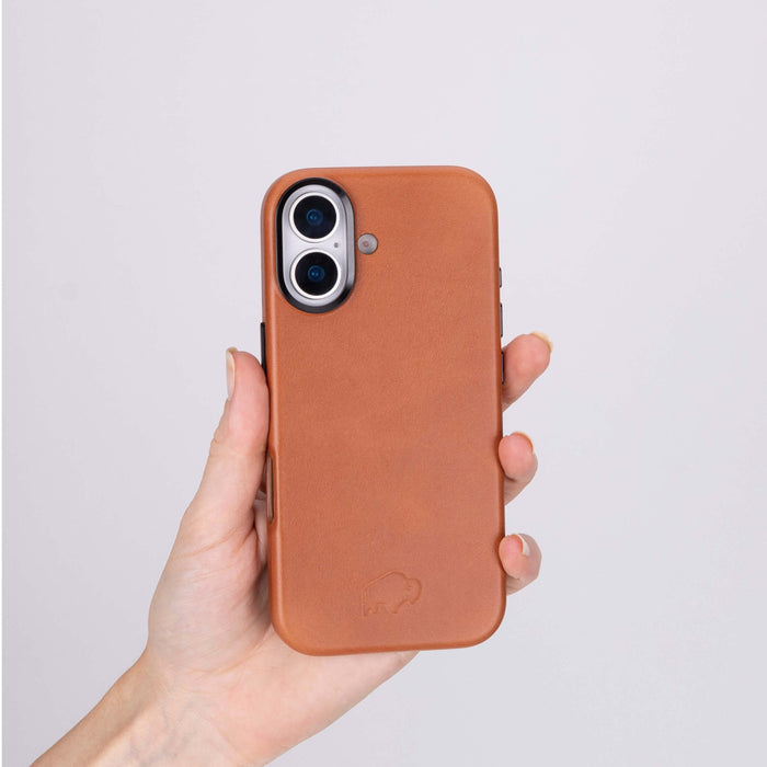 Barlow Leather iPhone 17 MagSafe Case, Tan - BlackBrook Case