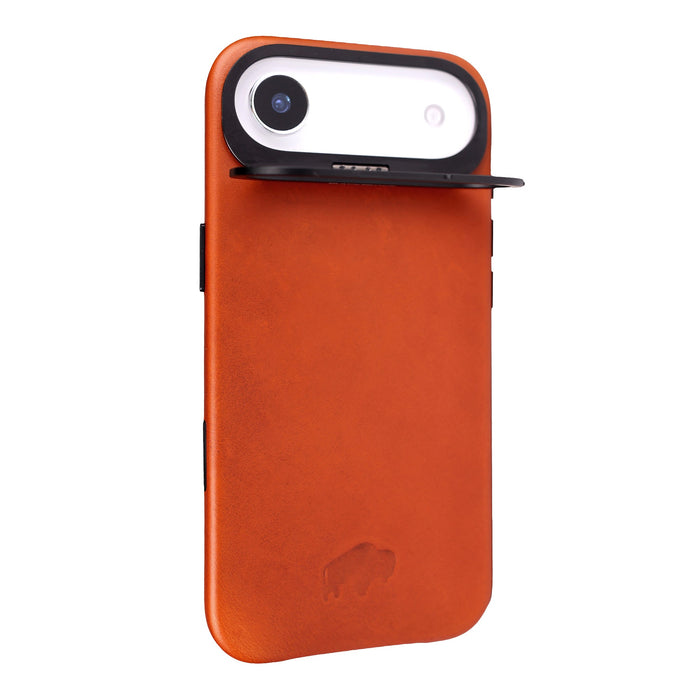 Barlow Leather iPhone Air MagSafe Case with Stand, Burnished Tan - BlackBrook Case