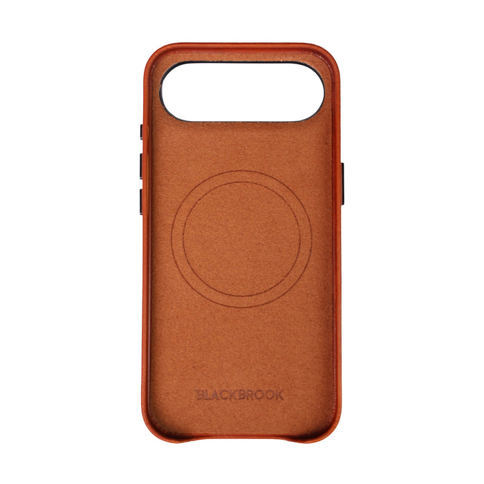 Barlow Leather iPhone Air MagSafe Case with Stand, Burnished Tan - BlackBrook Case