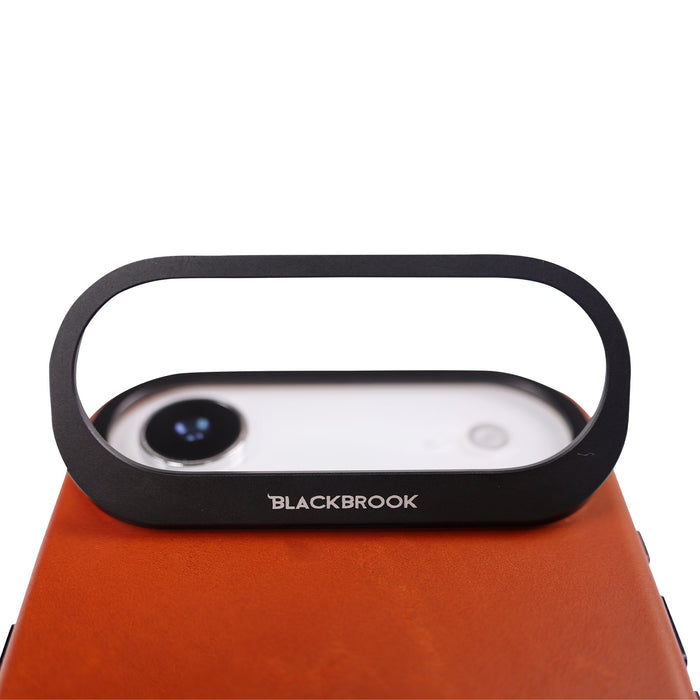 Barlow Leather iPhone Air MagSafe Case with Stand, Burnished Tan - BlackBrook Case