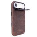 Barlow Leather iPhone Air MagSafe Case with Stand, Distressed Coffee - BlackBrook Case