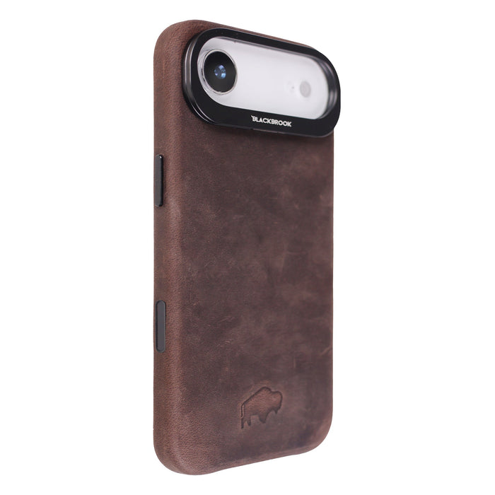 Barlow Leather iPhone Air MagSafe Case with Stand, Distressed Coffee - BlackBrook Case