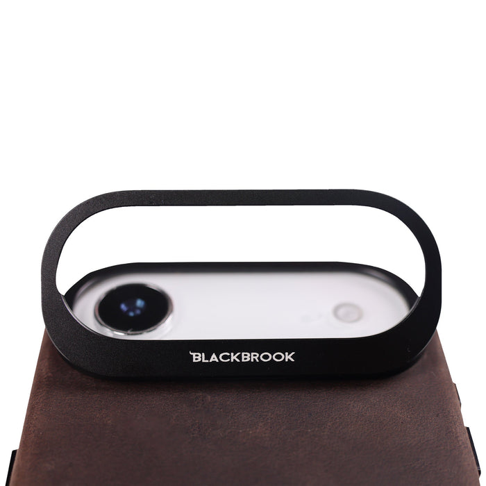 Barlow Leather iPhone Air MagSafe Case with Stand, Distressed Coffee - BlackBrook Case