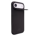 Barlow Leather iPhone Air MagSafe Case with Stand, Pebble Black - BlackBrook Case