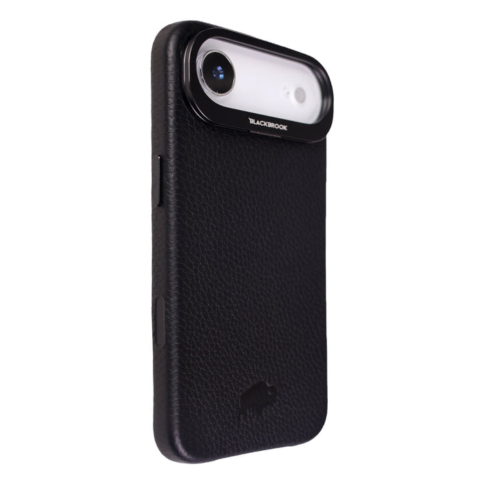 Barlow Leather iPhone Air MagSafe Case with Stand, Pebble Black - BlackBrook Case