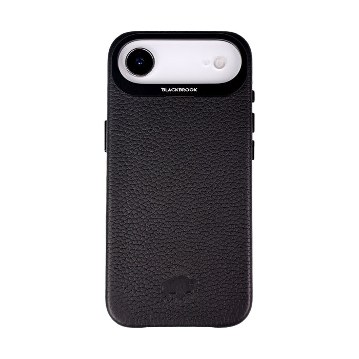 Barlow Leather iPhone Air MagSafe Case with Stand, Pebble Black - BlackBrook Case