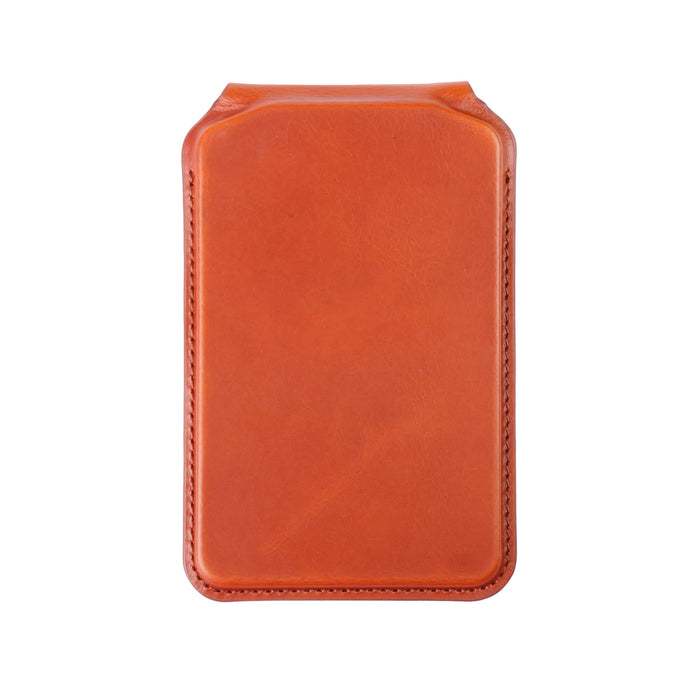 Baron Leather MagSafe Wallet with Stand, Burnished Tan - BlackBrook Case