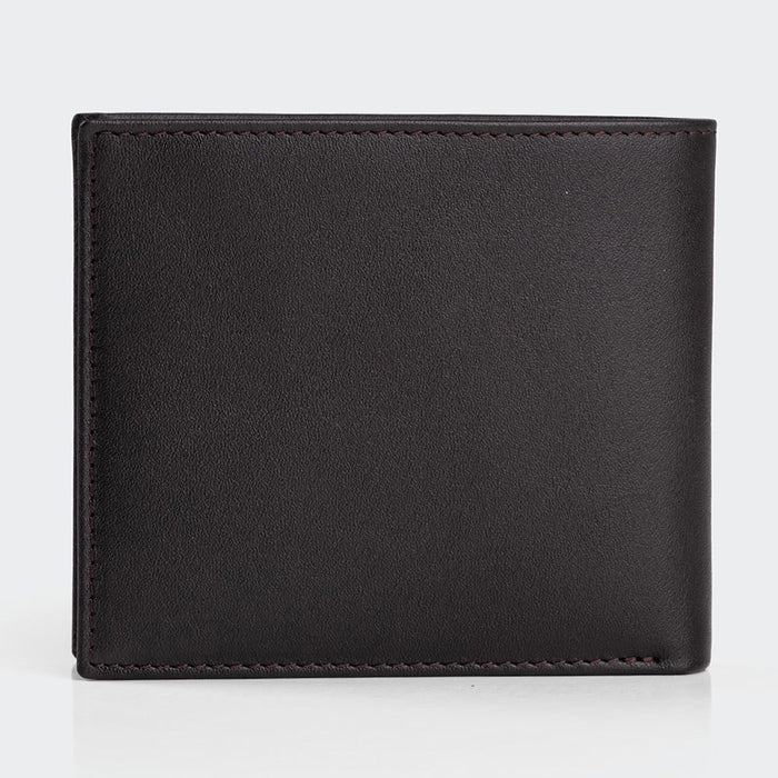 Bologna Men’s Leather Bifold Wallet with Coin Pocket – Mapi Edition, Brown & Tan - BlackBrook Case