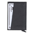 Bond Slim RFID Cardholder – Full‑Grain Leather, Pebble Black - BlackBrook Case