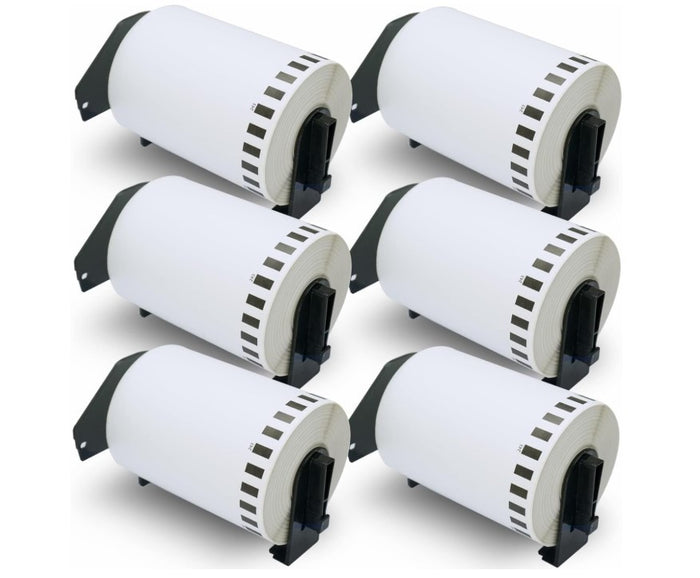 Brother QL Compatible Shipping Labels 102mm Continuous Rolls 6 Pack-191