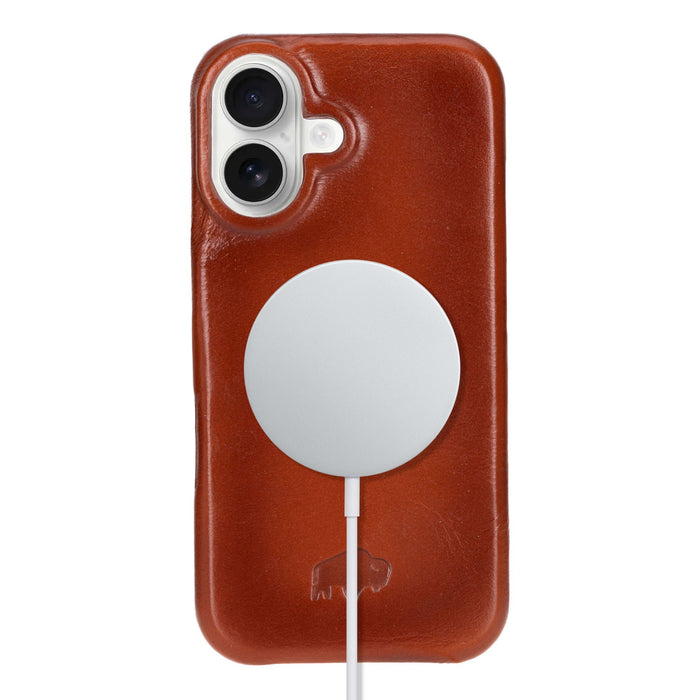 iPhone 16 Leather Wallet Case - Burkley Classic 2 - in - 1 Detachable Folio, Burnished Tan - BlackBrook Case