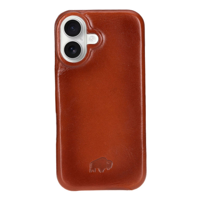 iPhone 16 Leather Wallet Case - Burkley Classic 2 - in - 1 Detachable Folio, Burnished Tan - BlackBrook Case
