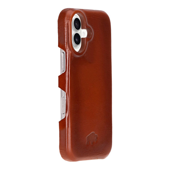iPhone 16 Leather Wallet Case - Burkley Classic 2 - in - 1 Detachable Folio, Burnished Tan - BlackBrook Case