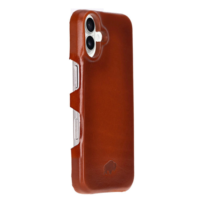 iPhone 16 Plus Leather Wallet Case - Burkley Classic 2 - in - 1 Detachable Folio, Burnished Tan - BlackBrook Case