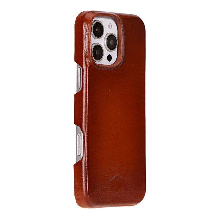 iPhone 16 Pro Leather Wallet Case - Burkley Classic 2 - in - 1 Detachable Folio, Burnished Tan - BlackBrook Case