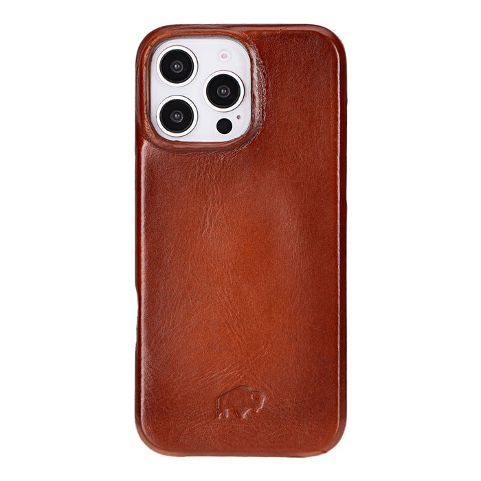 iPhone 16 Pro Max Leather Wallet Case - Burkley Classic 2 - in - 1 Detachable Folio, Burnished Tan - BlackBrook Case