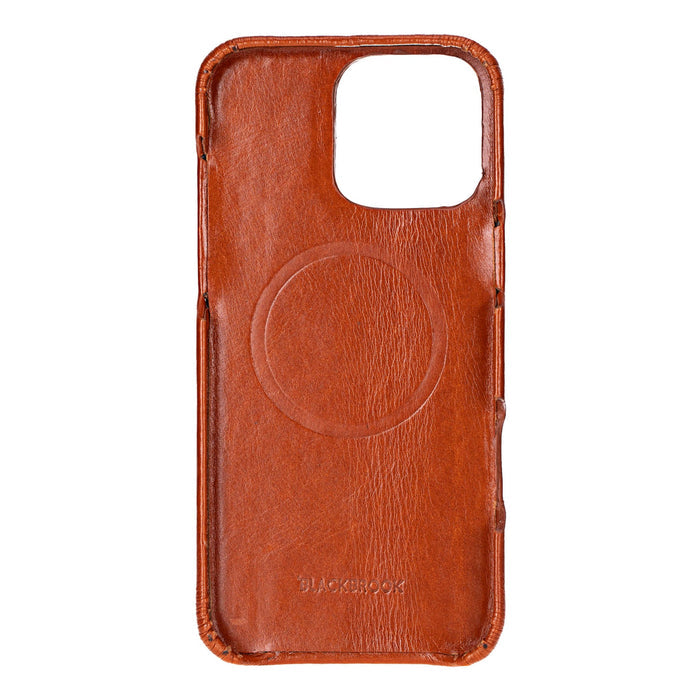 iPhone 16 Pro Max Leather Wallet Case - Burkley Classic 2 - in - 1 Detachable Folio, Burnished Tan - BlackBrook Case