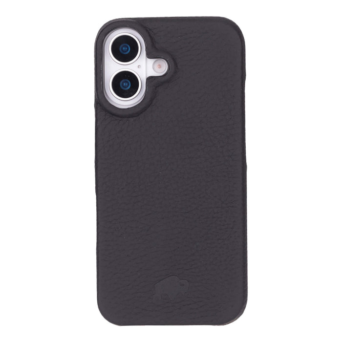 iPhone 17 Leather Wallet Case - Burkley Classic 2 - in - 1 Detachable Folio, Pebble Black - BlackBrook Case