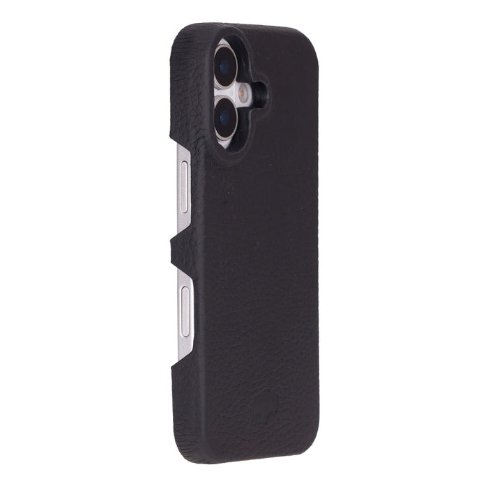 iPhone 17 Leather Wallet Case - Burkley Classic 2 - in - 1 Detachable Folio, Pebble Black - BlackBrook Case