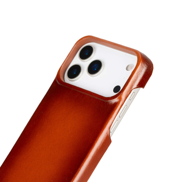 iPhone 17 Pro Leather Wallet Case - Burkley Classic 2 - in - 1 Detachable Folio, Burnished Tan - BlackBrook Case