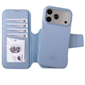 Burkley 2-in-1 Full-Grain Leather Detachable Wallet Case for iPhone 18 Pro Max, Blue - BlackBrook Case