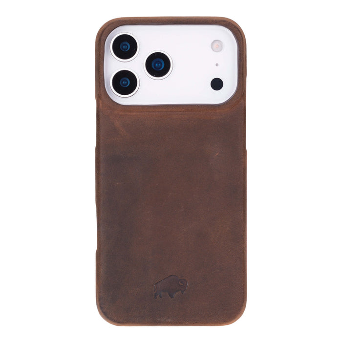 iPhone 18 Pro Max Leather Wallet Case - Burkley Classic 2 - in - 1 Detachable Folio, Distressed Coffee - BlackBrook Case