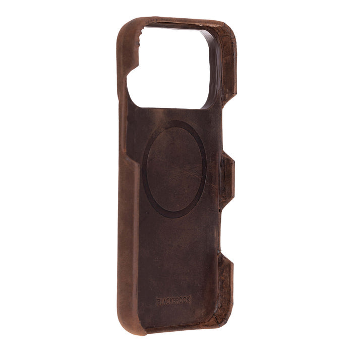 Burkley Leather 2 in 1 Wallet Case - iPhone 18 Pro Max, Distressed Coffee - BlackBrook Case
