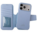 Burkley 2-in-1 Full-Grain Leather Detachable Wallet Case for iPhone 17 Pro Max, Blue - BlackBrook Case
