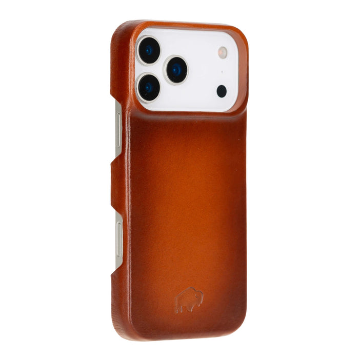 iPhone 17 Pro Leather Wallet Case - Burkley Classic 2 - in - 1 Detachable Folio, Burnished Tan - BlackBrook Case