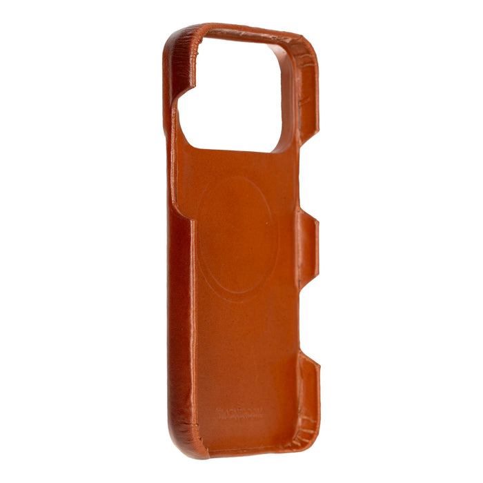 iPhone 17 Pro Leather Wallet Case - Burkley Classic 2 - in - 1 Detachable Folio, Burnished Tan - BlackBrook Case
