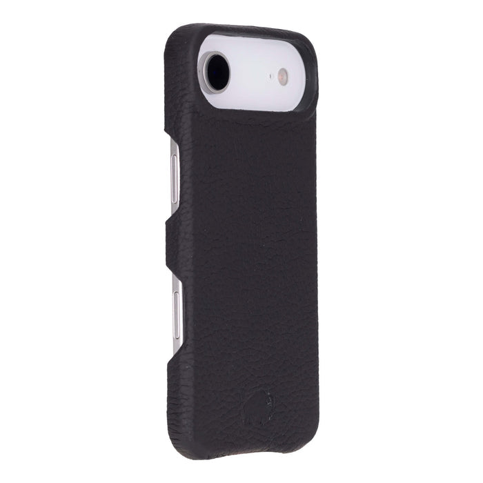 iPhone 17 Air Leather Wallet Case - Burkley Classic 2 - in - 1 Detachable Folio, Pebble Black - BlackBrook Case