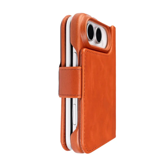 Burkley Detachable Wallet Case for iPhone Duo, Burnished Tan - BlackBrook Case