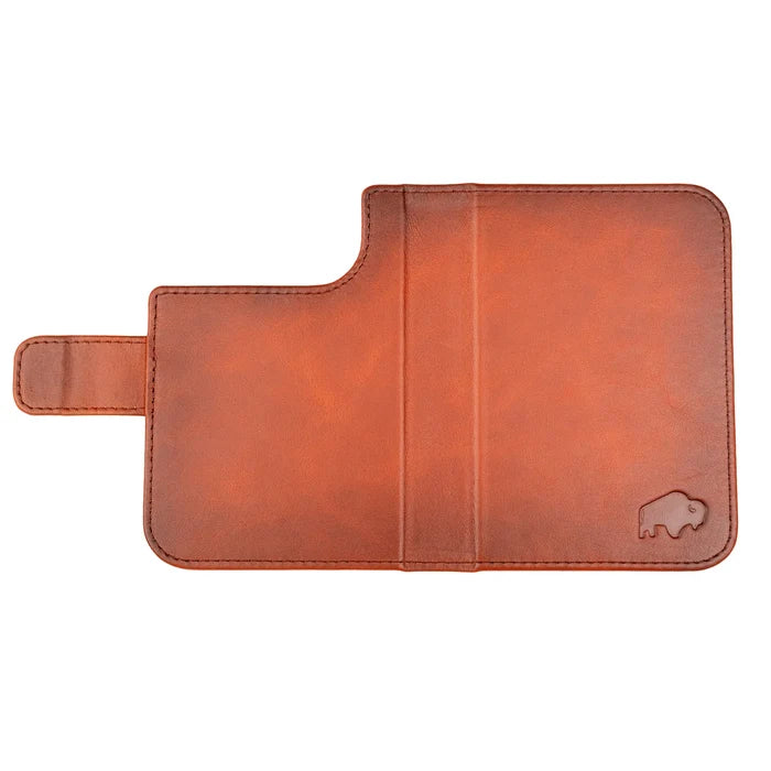 Burkley Detachable Wallet Case for iPhone Duo, Burnished Tan