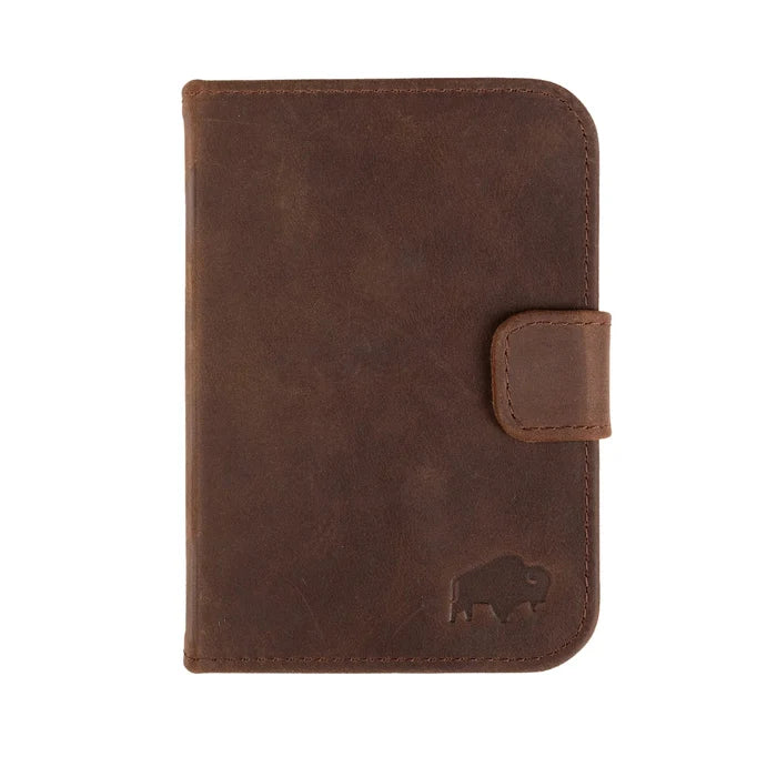Burkley Detachable Wallet Case for iPhone Duo, Distressed Coffee - BlackBrook Case