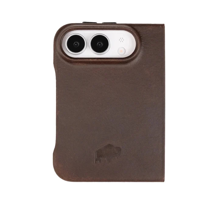 Burkley Detachable Wallet Case for iPhone Duo, Distressed Coffee - BlackBrook Case