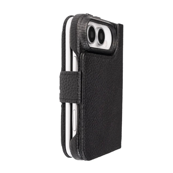 Burkley Detachable Wallet Case for iPhone Duo, Pebble Black - BlackBrook Case
