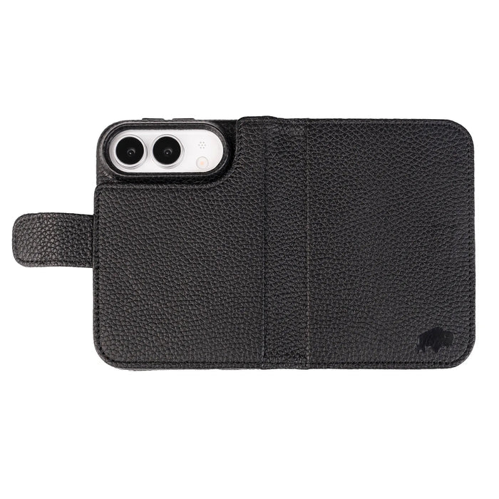 Burkley Detachable Wallet Case for iPhone Duo, Pebble Black - BlackBrook Case