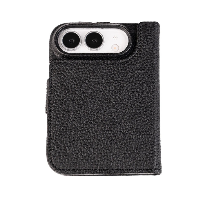 Burkley Detachable Wallet Case for iPhone Duo, Pebble Black - BlackBrook Case
