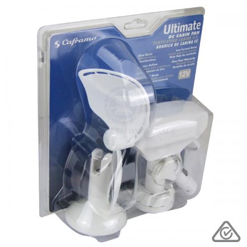 CAFRAMO FAN 2 SPEED ULTIMATE with LIGHTER PLUG - WHITE