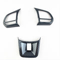 Carbon Fiber Car Steering Wheel Button Cover Sticker Interior For MG