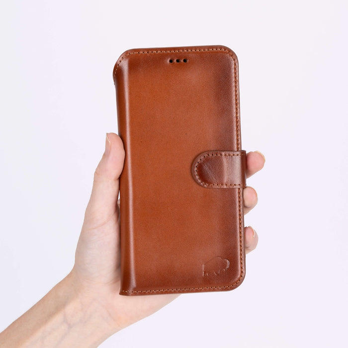 Carter Leather Pixel 10 Detachable Wallet Case, Burnished Tan - BlackBrook Case
