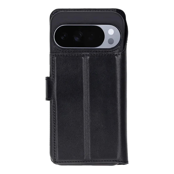 Carter Leather Pixel 10 / 10 Pro Detachable Wallet Case, Rustic Black - BlackBrook Case