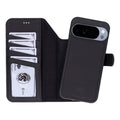 Carter Leather Pixel 10 Pro XL Detachable Wallet Case, Pebble Black - BlackBrook Case