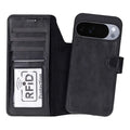 Carter Leather Pixel 10 / 10 Pro Detachable Wallet Case, Rustic Black - BlackBrook Case