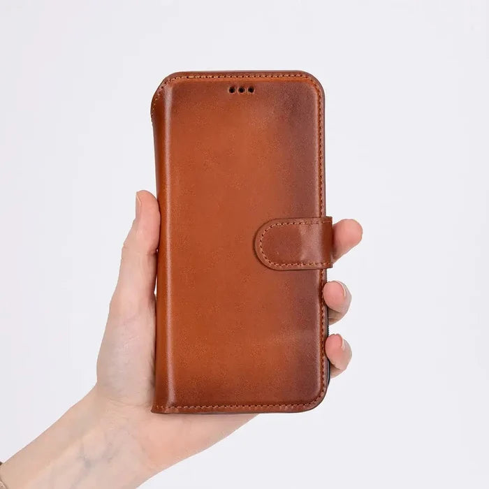 Carter Leather Pixel 10 Pro XL Detachable Wallet Case, Rustic Tan - BlackBrook Case