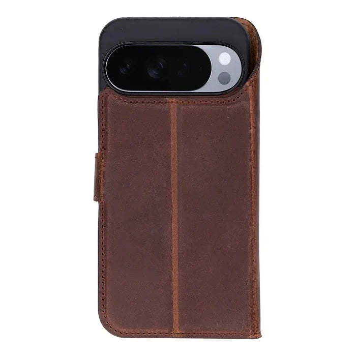Carter Leather Pixel 10 Pro XL Detachable Wallet Case, Saddle Brown - BlackBrook Case