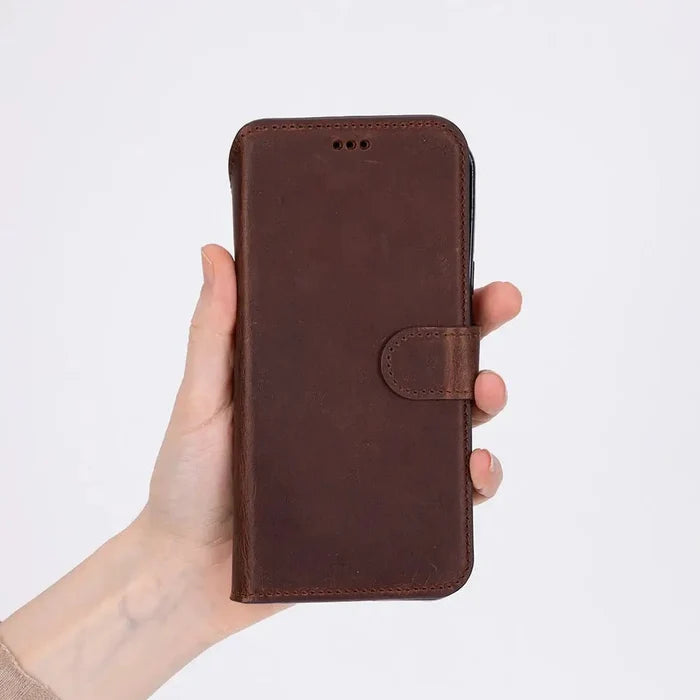 Carter Leather Pixel 10 Pro XL Detachable Wallet Case, Saddle Brown - BlackBrook Case